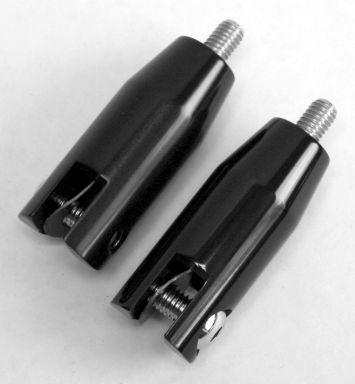 REAR FOLDING PEG MOUNTS-EVO/Twin Cam FLH/FLT PAIR (Black Finish)