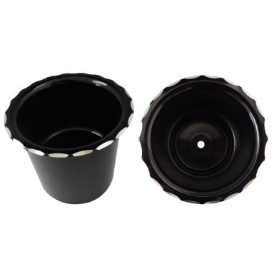 Cup Holder, Night Series, (Pair) (Black Anodized with Machined Accents Finish)