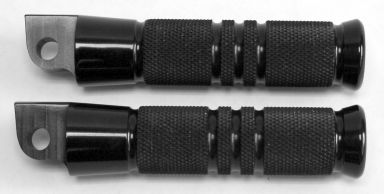 KNURLED GROOVED, FOLDING FOOT PEGS, PAIR (Chrome)