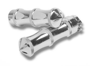 "Gothic" GRIPS, 81-Up Dual Cable (Chrome Finish)