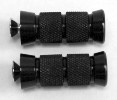 KNURLED GROOVED, TOE PEGS, PAIR (Black)