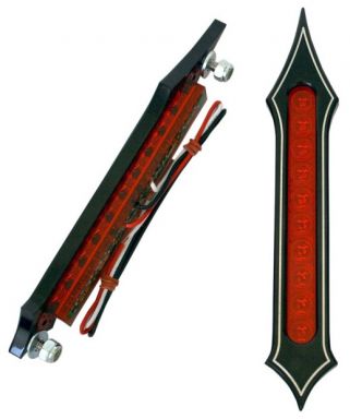 Bag Light, "Tribal Slotted", Black W/Red LED (Night Series Finish)