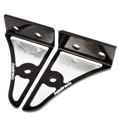 Hood Latch Support Kit, Night Series, (Pair) (Black Anodized with Machined Accents Finish)