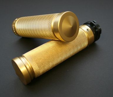 "Knurled" GRIPS, 81-Up Dual Cable (Brass Finish)