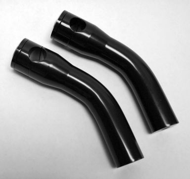 7" PULLBACK (SMOOTH) RISERS FOR 1" BARS, THREADED 1/2"-13 (Black Finish)